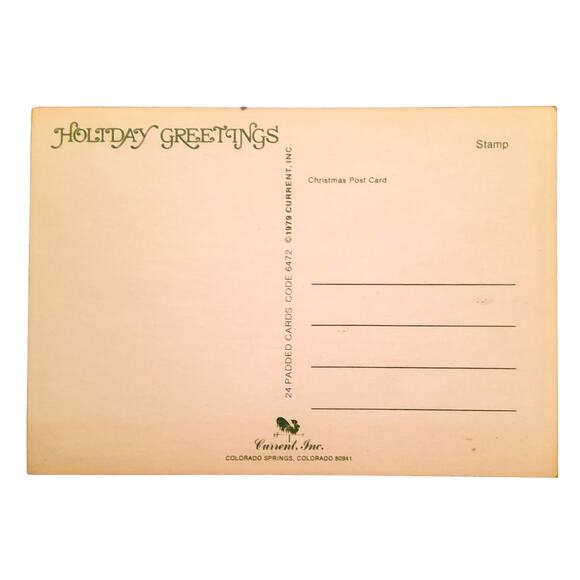 Vintage 1979 Current Christmas Postcards 5 pack (Gg76) - Picture 2 of 2